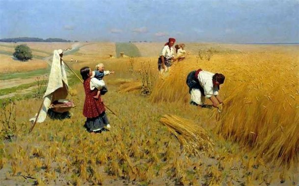 Image - Mykola Pymonenko: Harvest Gathering in Ukraine.